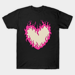 Pink Flaming Heart T-Shirt